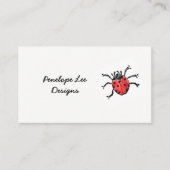  Red Ladybug Minimalist Classy Visitekaartje (Voorkant)