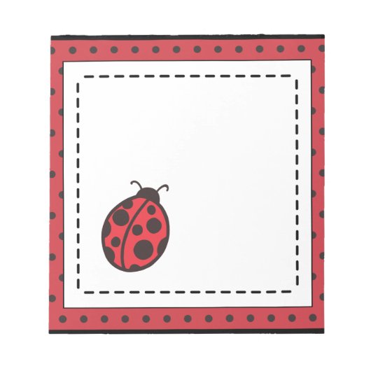 Red Ladybug-Notitieblok Notitieblok (Voorkant)