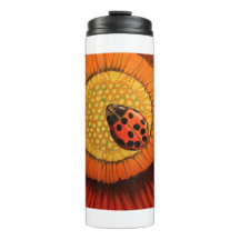 Red Ladybug op ventilator