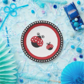 Red Ladybug Papieren Bordje (Feest)