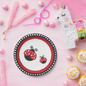Red Ladybug Papieren Bordje (Feest)