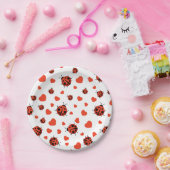 Red Ladybug Papieren Bordje (Feest)