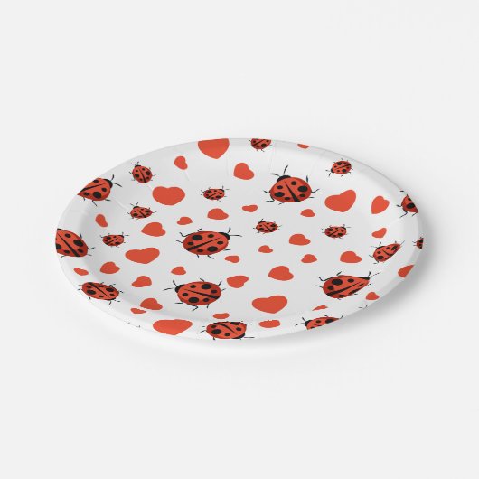 Red Ladybug Papieren Bordje (Gekanteld)
