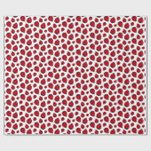Red Ladybug Pattern Cadeaupapier (Vlak)