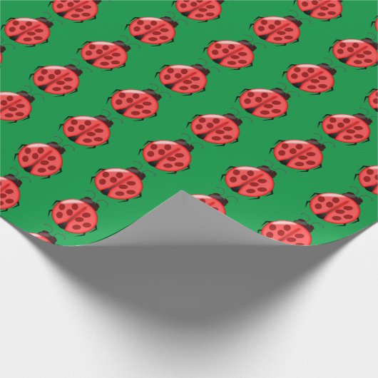 Red Ladybug Pattern Cadeaupapier (Hoek)