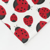 Red Ladybug Pattern gepersonaliseerd meisje Fleece Deken (Hoek)
