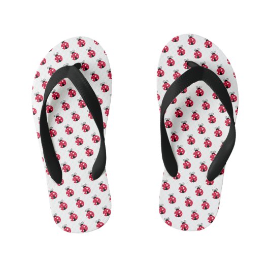 Red Ladybug Pattern Kinder Teenslippers (Voetbed)