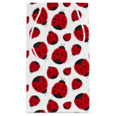 Red Ladybug Pattern Klein Cadeauzakje (Achterkant)
