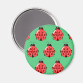 Red Ladybug Pattern Magneet (Voorkant / Achterkant)