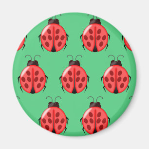 Red Ladybug Pattern Magneet