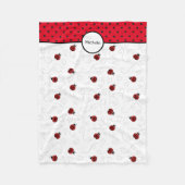 Red Ladybug Pattern Persoonlijk Fleece Deken (Voorkant)