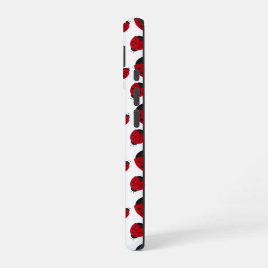 Red Ladybug Pattern Persoonlijk iPhone 16 Hoesje (Linkerkant)