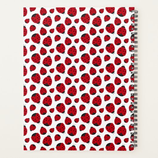 Red Ladybug Pattern Persoonlijk Planner (Achterkant)