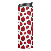 Red Ladybug Pattern Persoonlijk Thermosbeker (Gedraaid links)