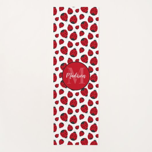 Red Ladybug Pattern Persoonlijk Yogamat (Voorkant)