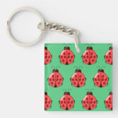 Red Ladybug Pattern Sleutelhanger (voorkant)