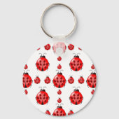 Red Ladybug Pattern Sleutelhanger (Voorkant)