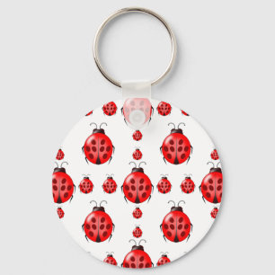Red Ladybug Pattern Sleutelhanger