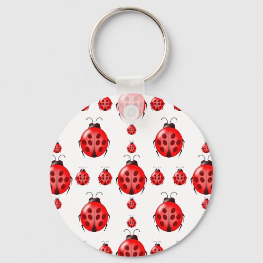 Red Ladybug Pattern Sleutelhanger (Voorkant)