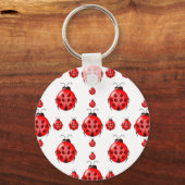 Red Ladybug Pattern Sleutelhanger (Voorkant)