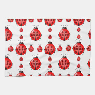 Red Ladybug Pattern Theedoek