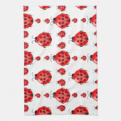 Red Ladybug Pattern Theedoek (Verticaal)