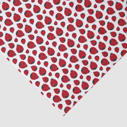 Red Ladybug Pattern Tissuepapier (Detail)