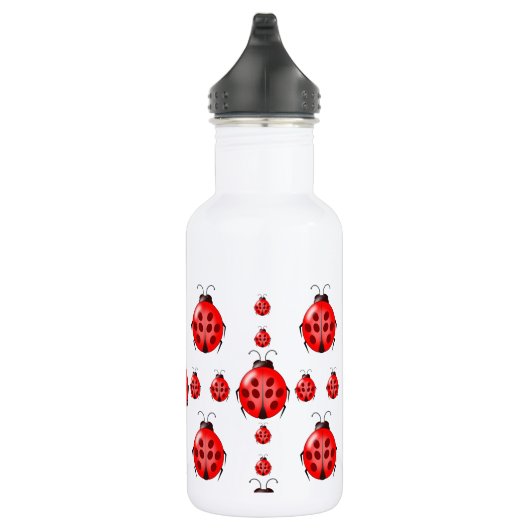 Red Ladybug Pattern Waterfles (Rechts)