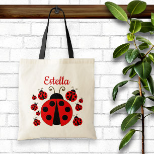 Red Ladybug Persoonlijke Canvas tas