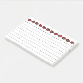 Red LadyBug Post It Notes (Schuin)