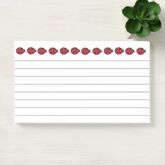 Red LadyBug Post It Notes (Kantoor)