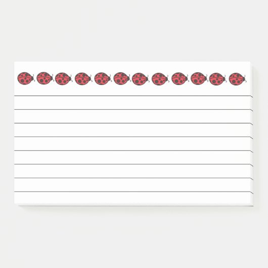 Red LadyBug Post It Notes (Voorkant)