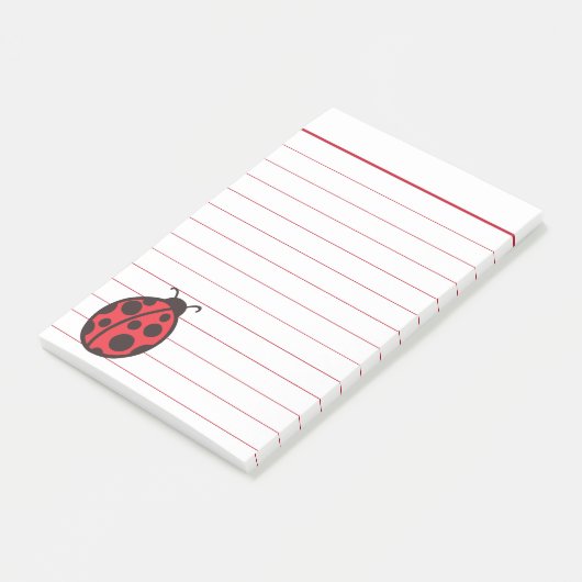 Red Ladybug Post Post-it® Notes (Schuin)