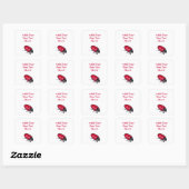 Red Ladybug snijdt Stickers voor aangepaste tekenl (Vel)
