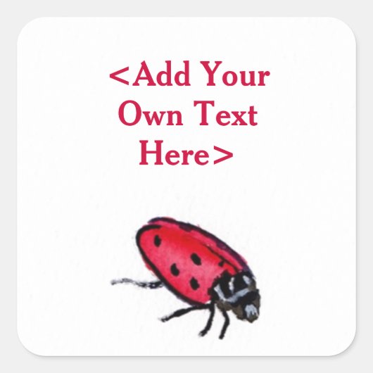 Red Ladybug snijdt Stickers voor aangepaste tekenl (Voorkant)