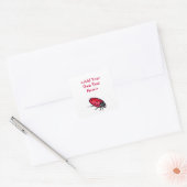 Red Ladybug snijdt Stickers voor aangepaste tekenl (Envelop)