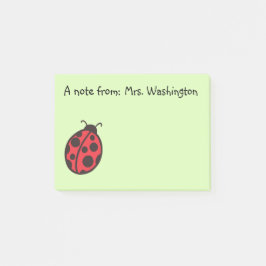 Red Ladybug Teacher's Post It Notes Gift