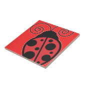 Red Ladybug Trivet Tegel Tegeltje (Zijkant)