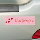 Red Ladybugs Crawling Thunder_Cove Bumpersticker (Op auto)