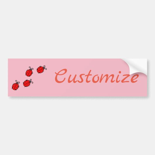 Red Ladybugs Crawling Thunder_Cove Bumpersticker (Voorkant)