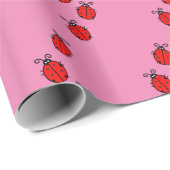 Red Ladybugs Crawling Thunder_Cove Cadeaupapier (Rol Hoek)