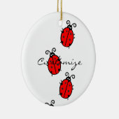Red Ladybugs Crawling Thunder_Cove Keramisch Ornament (Rechts)
