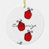 Red Ladybugs Crawling Thunder_Cove Keramisch Ornament (Voorkant)