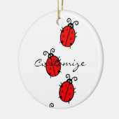 Red Ladybugs Crawling Thunder_Cove Keramisch Ornament (Links)