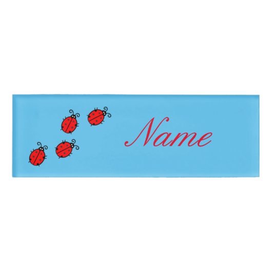 Red Ladybugs Crawling Thunder_Cove Naambadge (Voorkant)