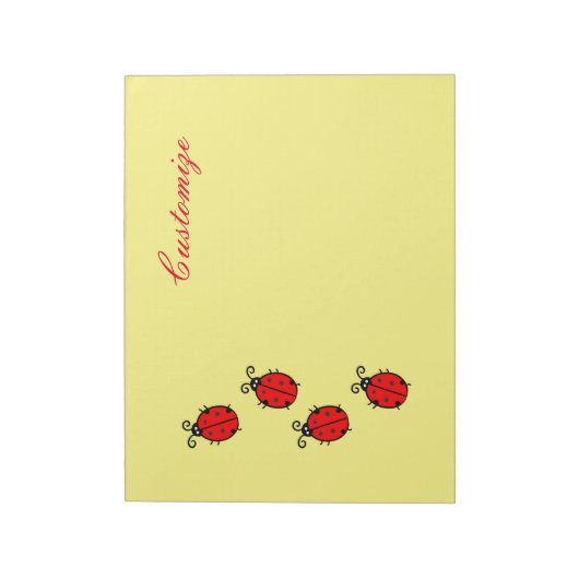Red Ladybugs Crawling Thunder_Cove Notitieblok (Linkerzijde)