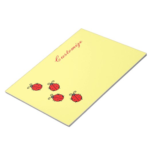 Red Ladybugs Crawling Thunder_Cove Notitieblok (Schuin)