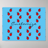 Red Ladybugs Crawling Thunder_Cove Poster (Voorkant)