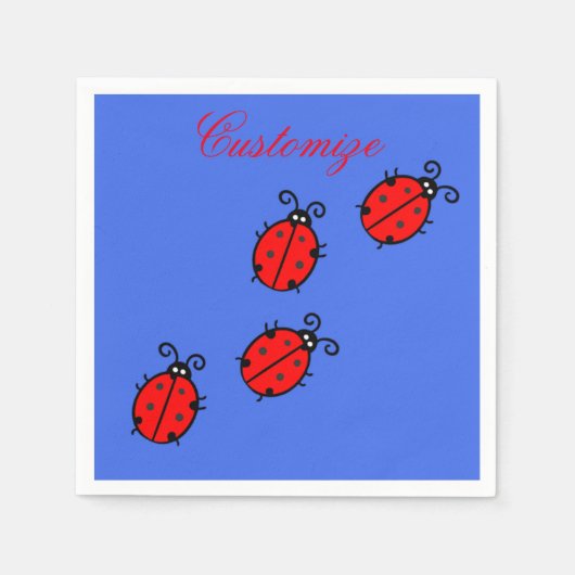Red Ladybugs Crawling Thunder_Cove Servet (Voorkant)