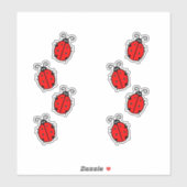 Red Ladybugs Crawling Thunder_Cove Sticker (Vel)